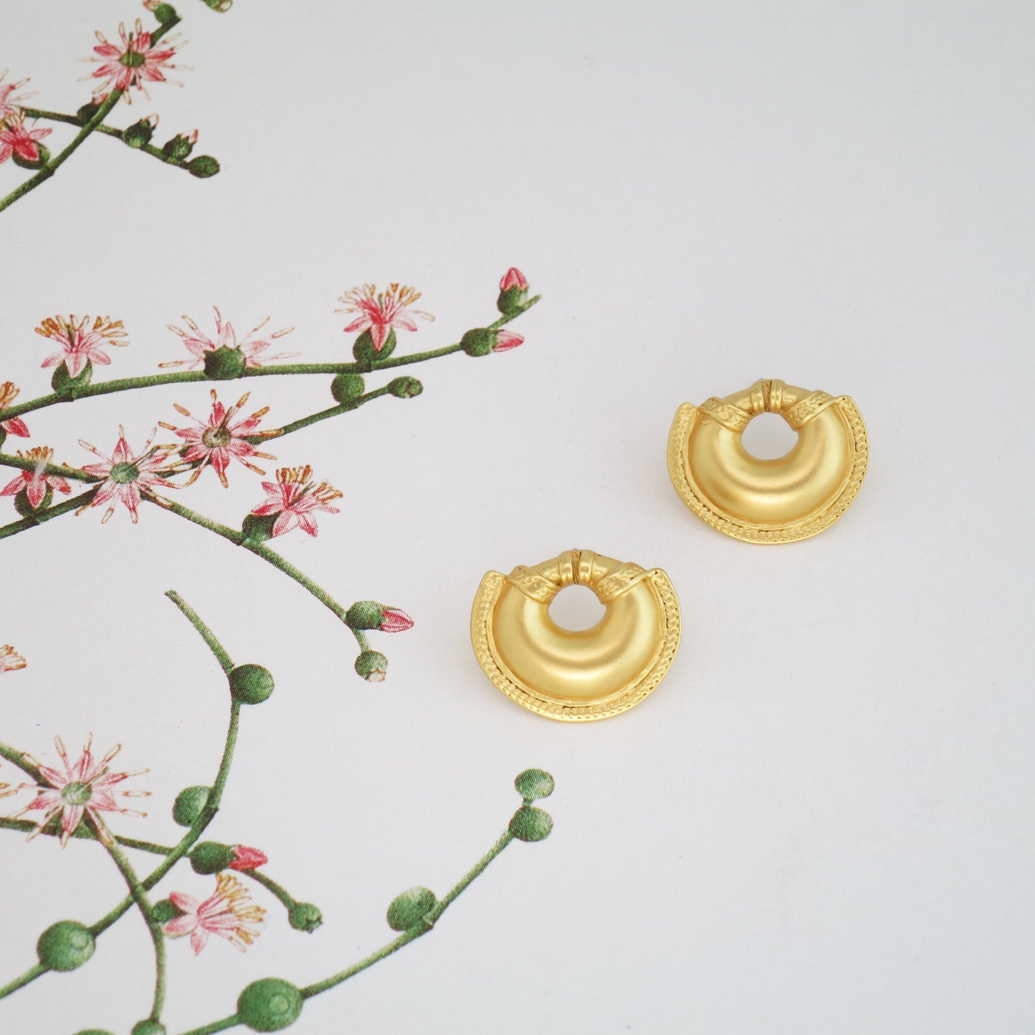 Small Crescent Dangle Earrings