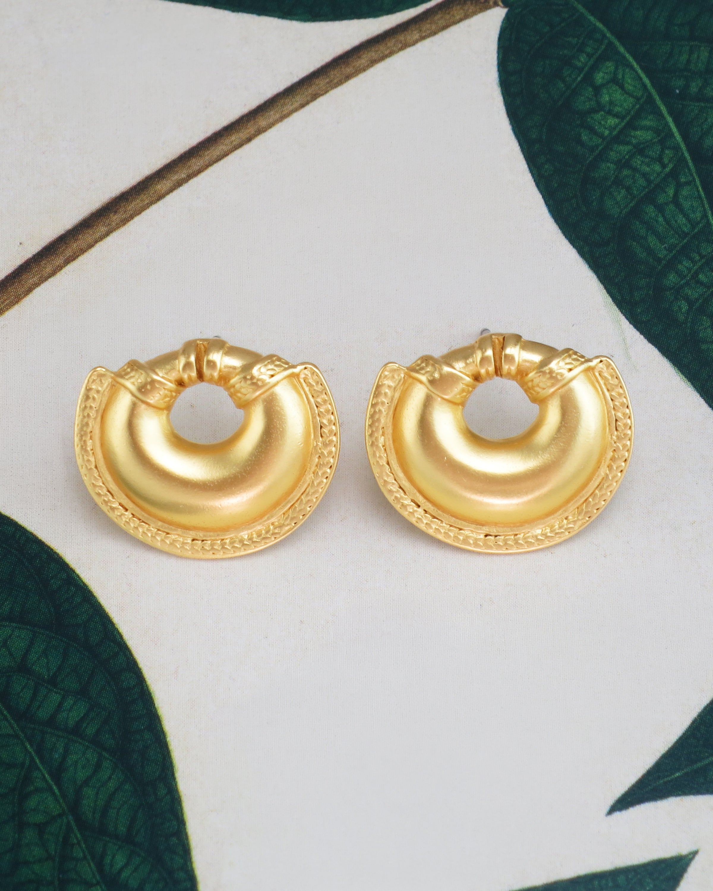 Small Crescent Dangle Earrings