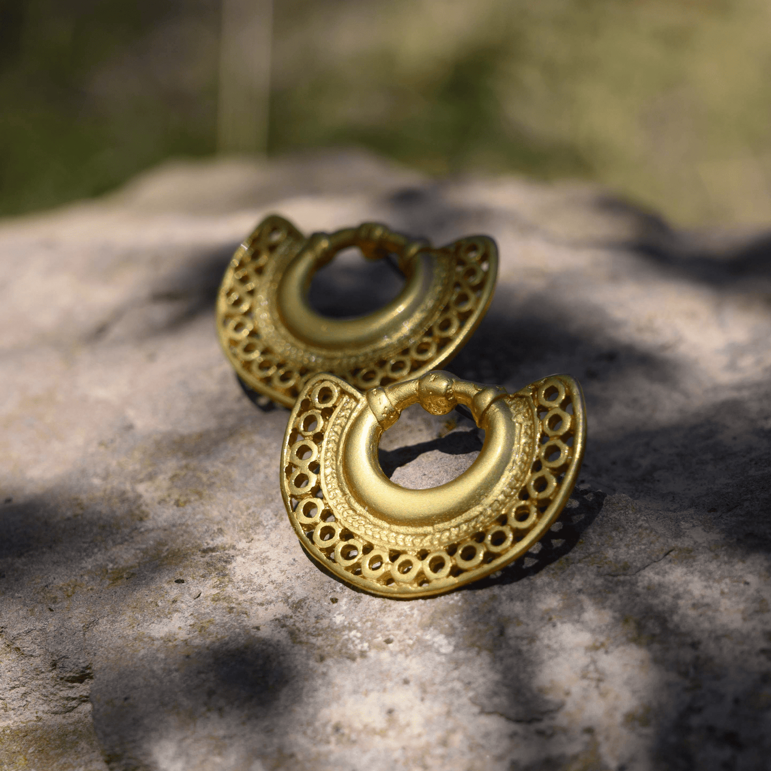 Crescent Drop Earrings | 24k Gold Plated Jewelry