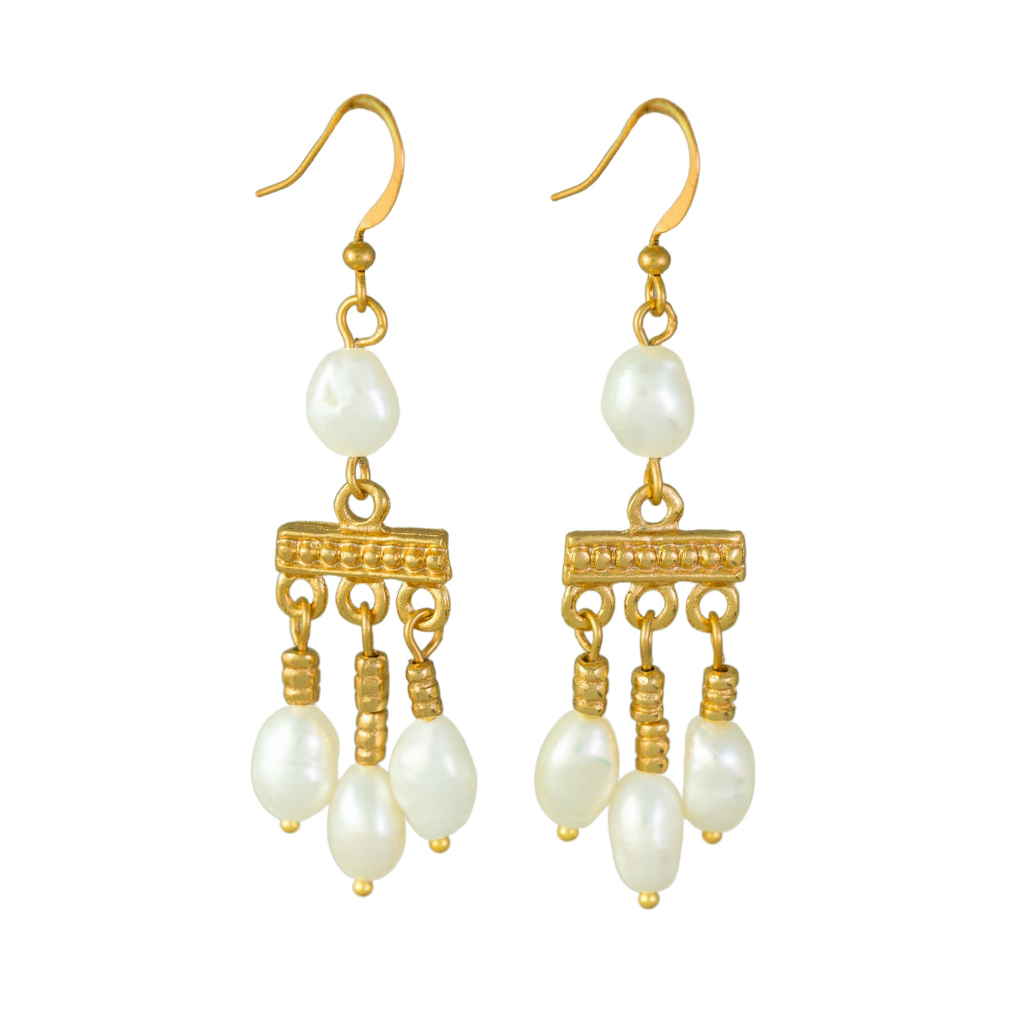 Roman Crotalia Pearls Earrings