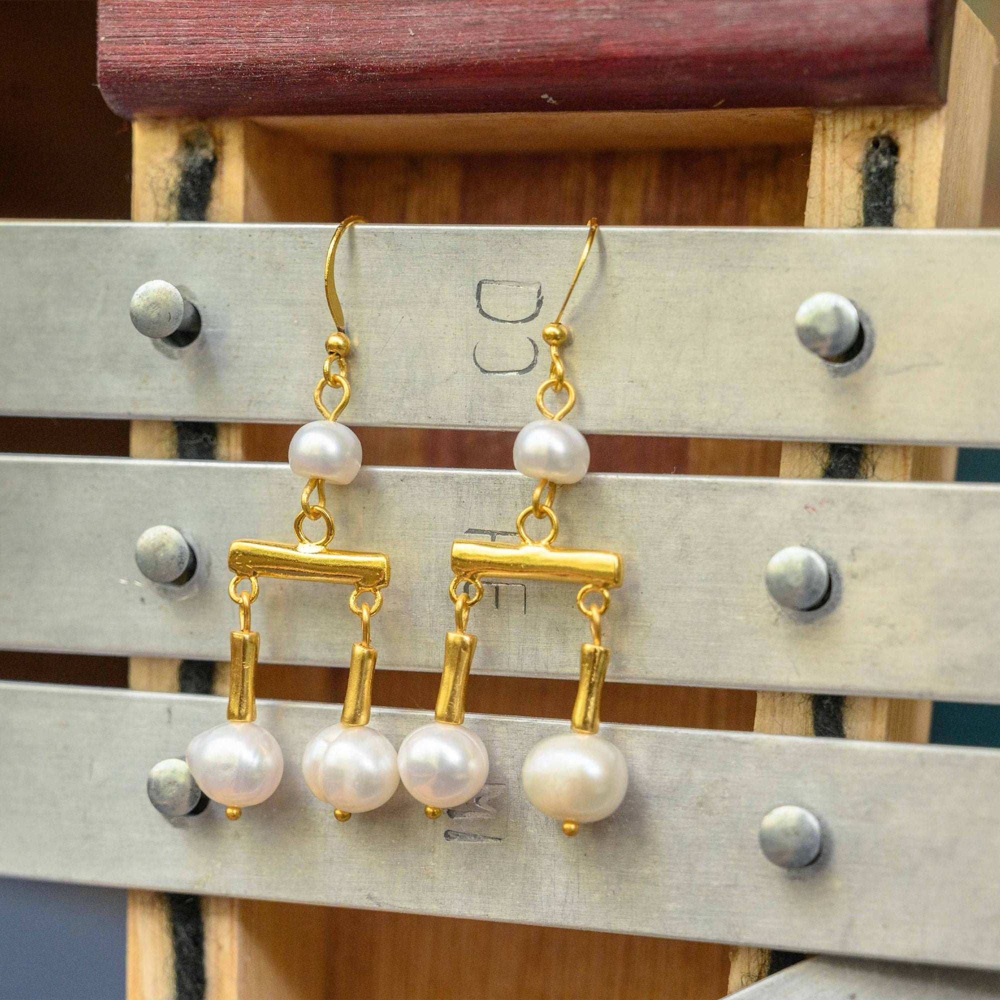 Roman Crotalia Pearl Earrings