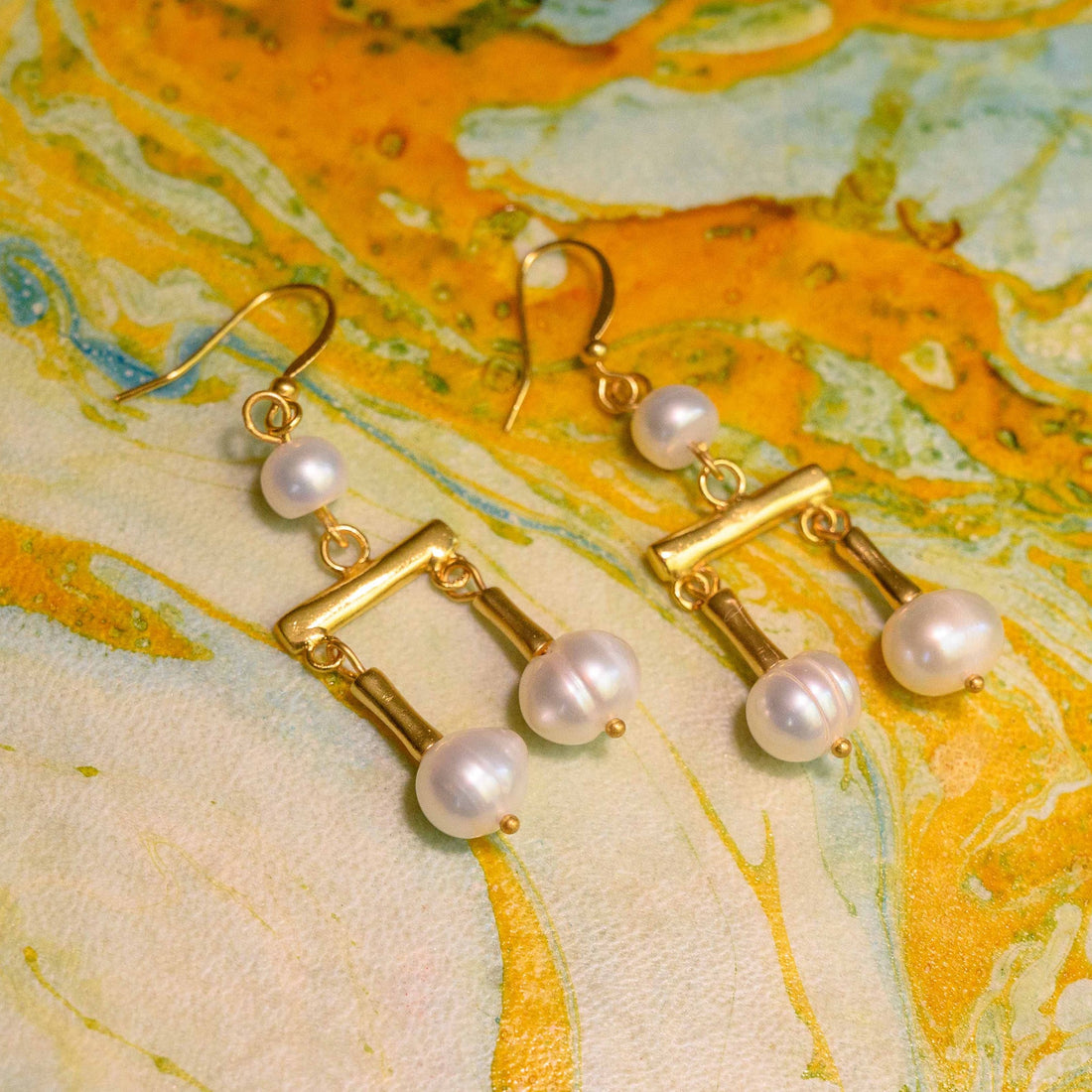 Roman Crotalia Pearl Earrings