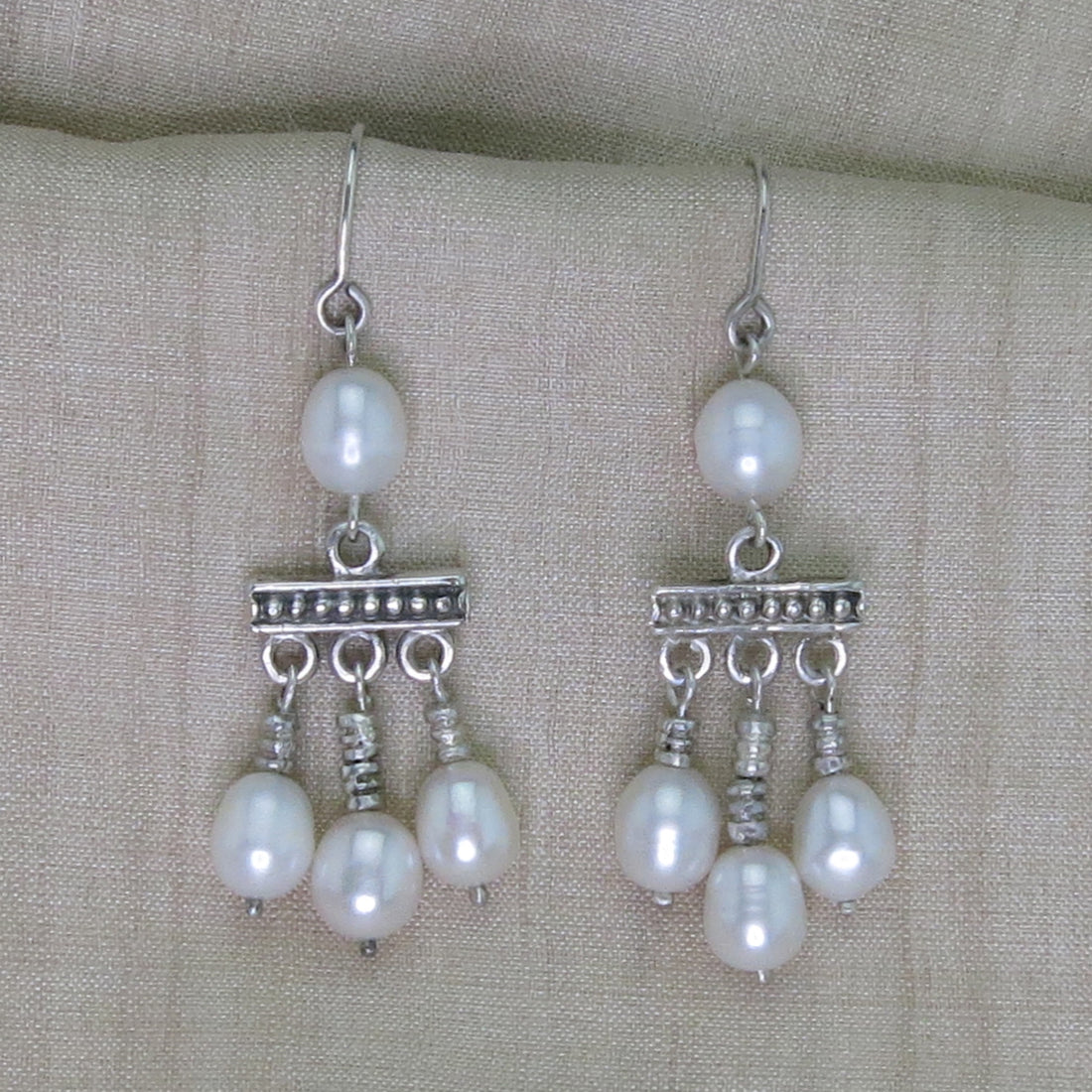 Roman Crotalia .950 Silver Earrings