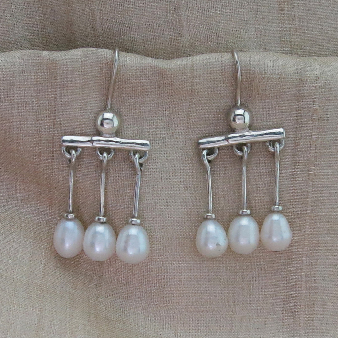 Roman Crotalia .950 Silver Earrings