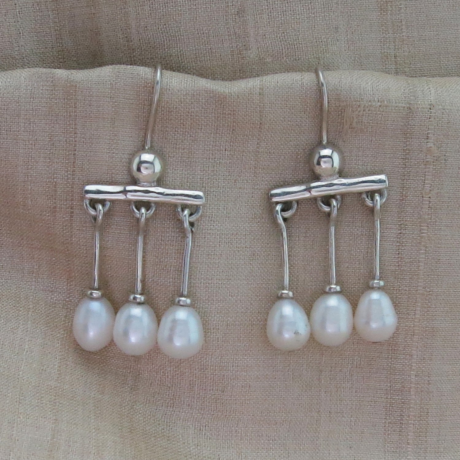 Roman Crotalia .950 Silver Earrings