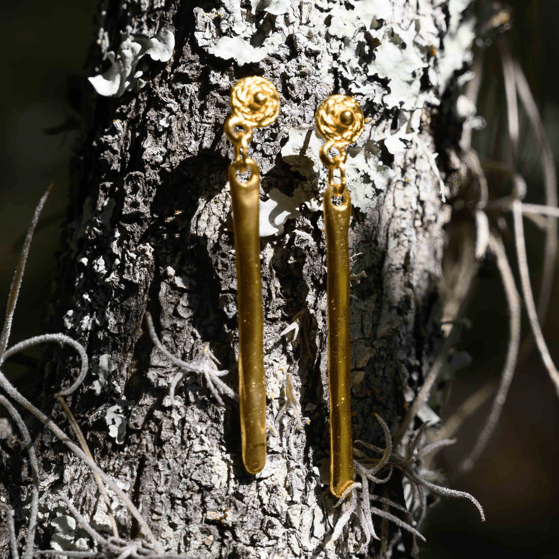 Classic Minimalist 24k GP 2.1" Bar Earrings
