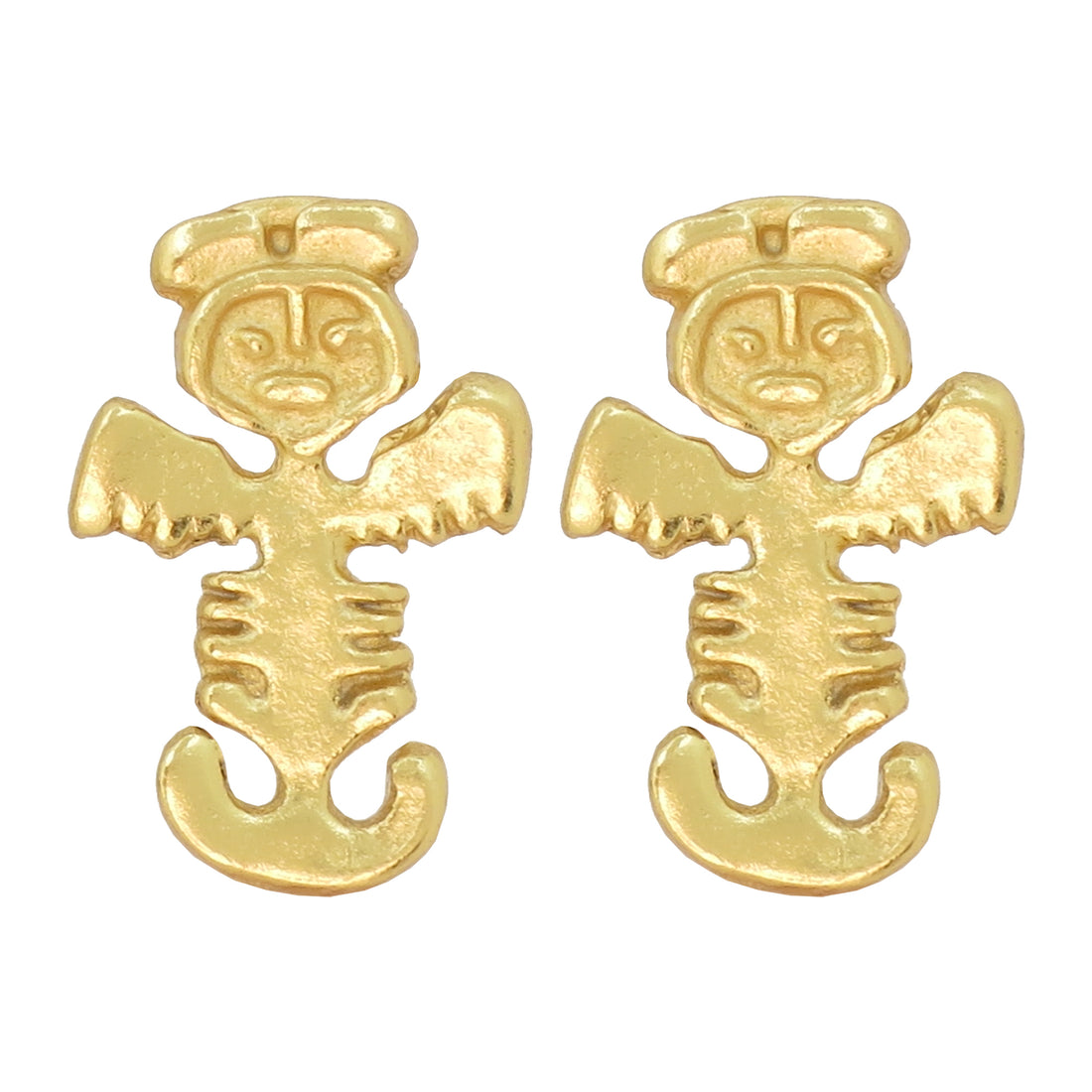 Tolima Feline Jaguar Figure .7" Stud Earrings