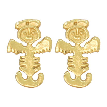Tolima Feline Jaguar Figure .7" Stud Earrings