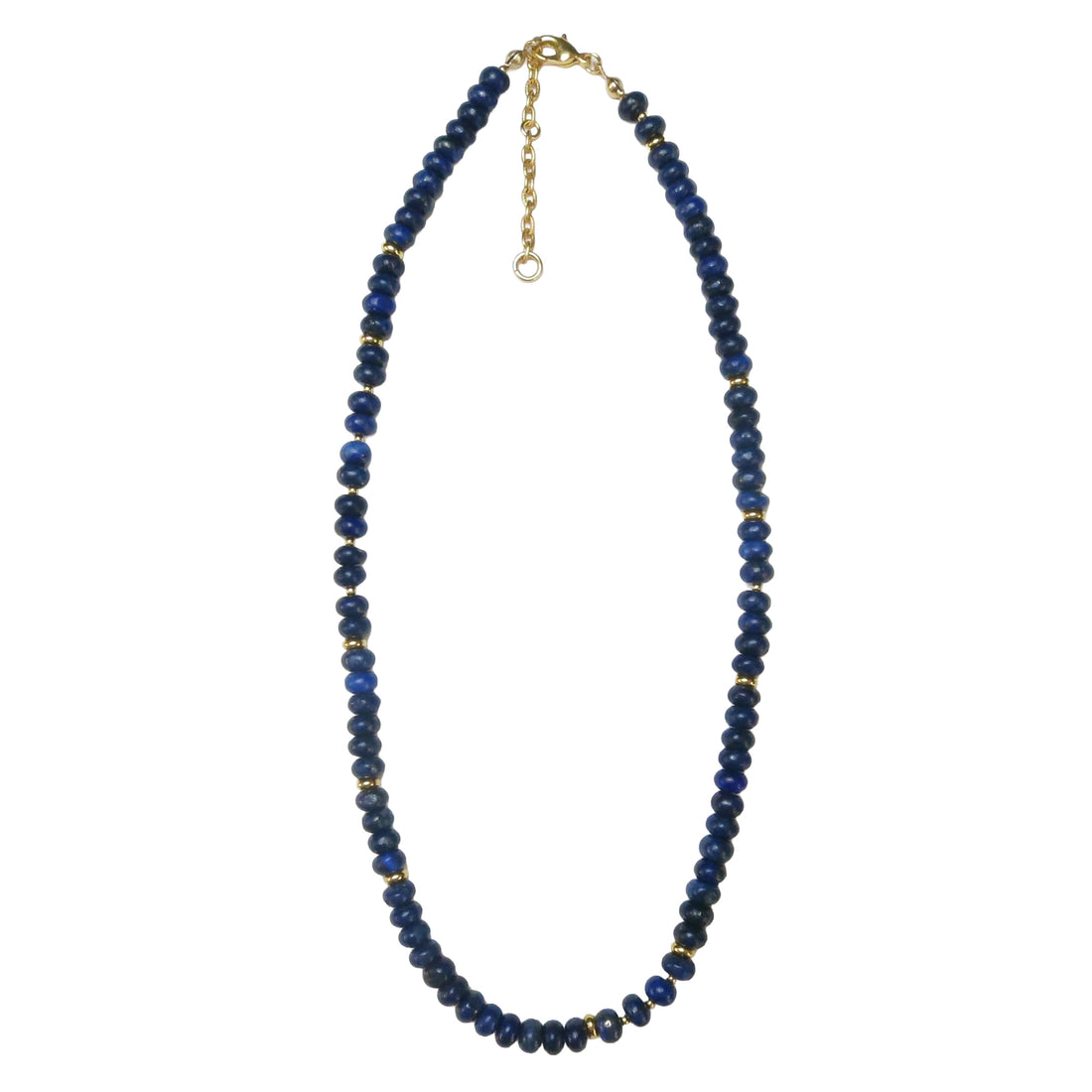Egyptian-Inspired Lapis Lazuli 24k Gold Plated Necklace