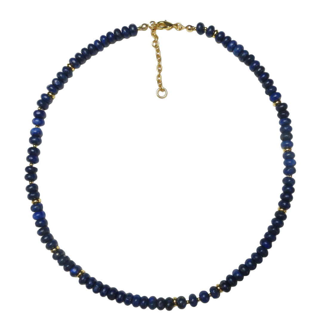 Egyptian-Inspired Lapis Lazuli 24k Gold Plated Necklace