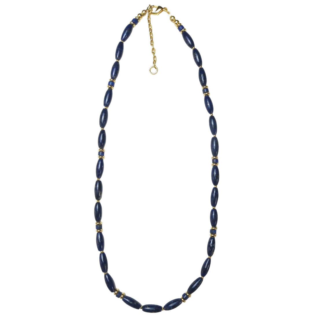 Egyptian Oval Rice Lapis Lazuli Necklace