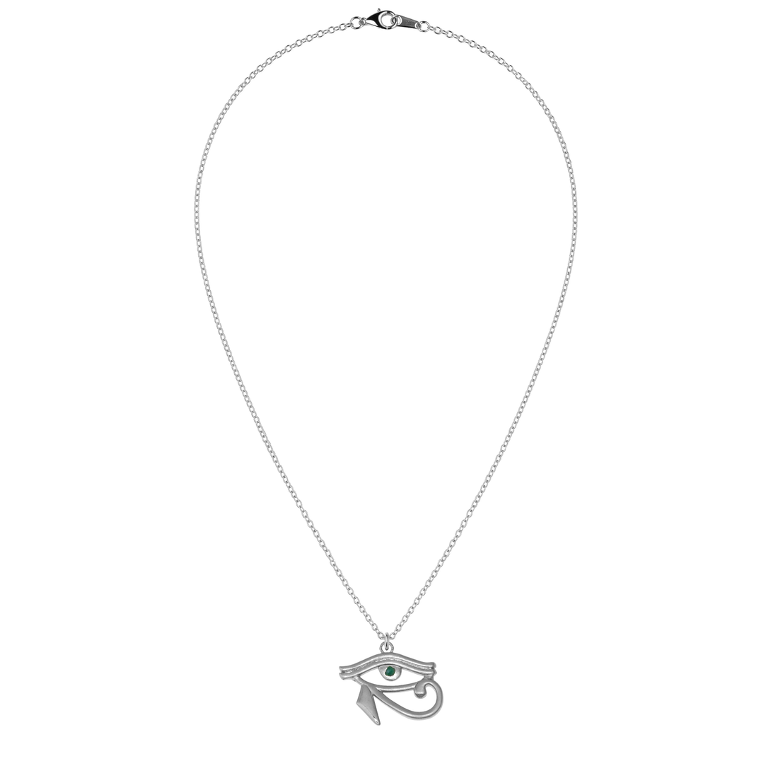 Egyptian Eye of Horus Natural Emerald Necklace