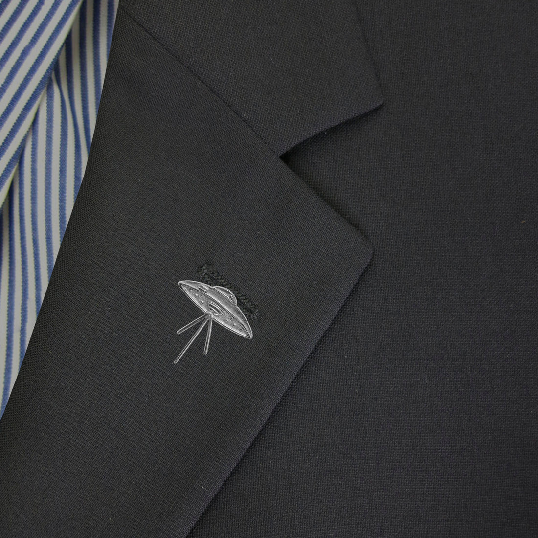 Elvis UFO Connection .950 Silver .8" Lapel Pin