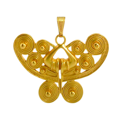 Spirals Butterfly Omega Necklace