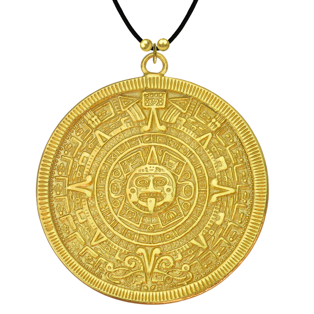 Aztec Calendar Pendant Necklace Multiple Sizes