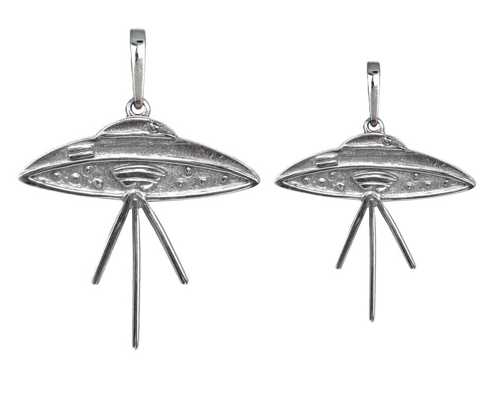 Elvis UFO Connection .950 Silver Pendant Necklace Multiple Sizes