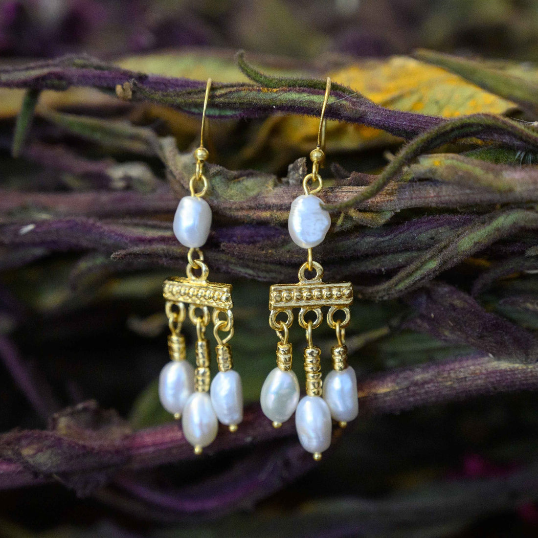 Roman Crotalia Pearls Earrings