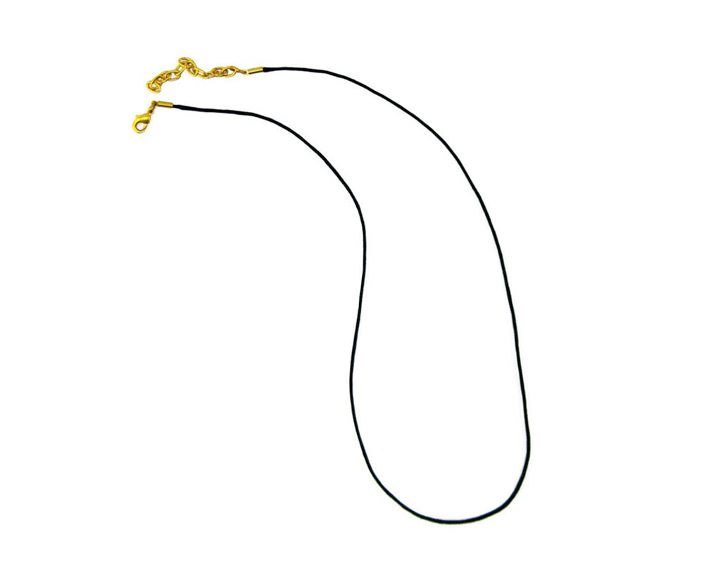 1.2mm Leather Cord 20&quot; with 24k GP Beads