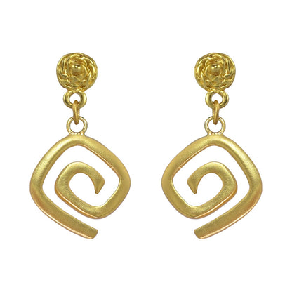 Square Spirals 1.2&quot; Dangle Earrings