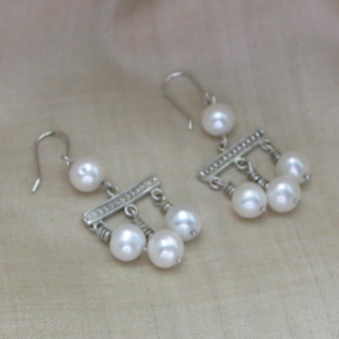 Roman Crotalia .950 Silver Earrings