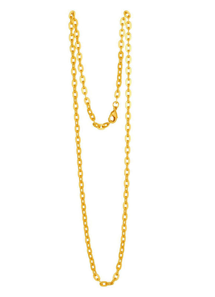 24k Gold Plated 2" Mayan Calendar 4.7 mm Thick 22" Cable Chain Necklace