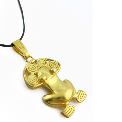 Frog with Spirals Necklace