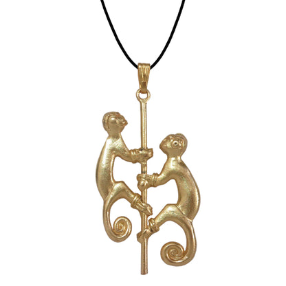 Sinu Monkey Necklace| 24K GP Pre-Columbian Jewelry