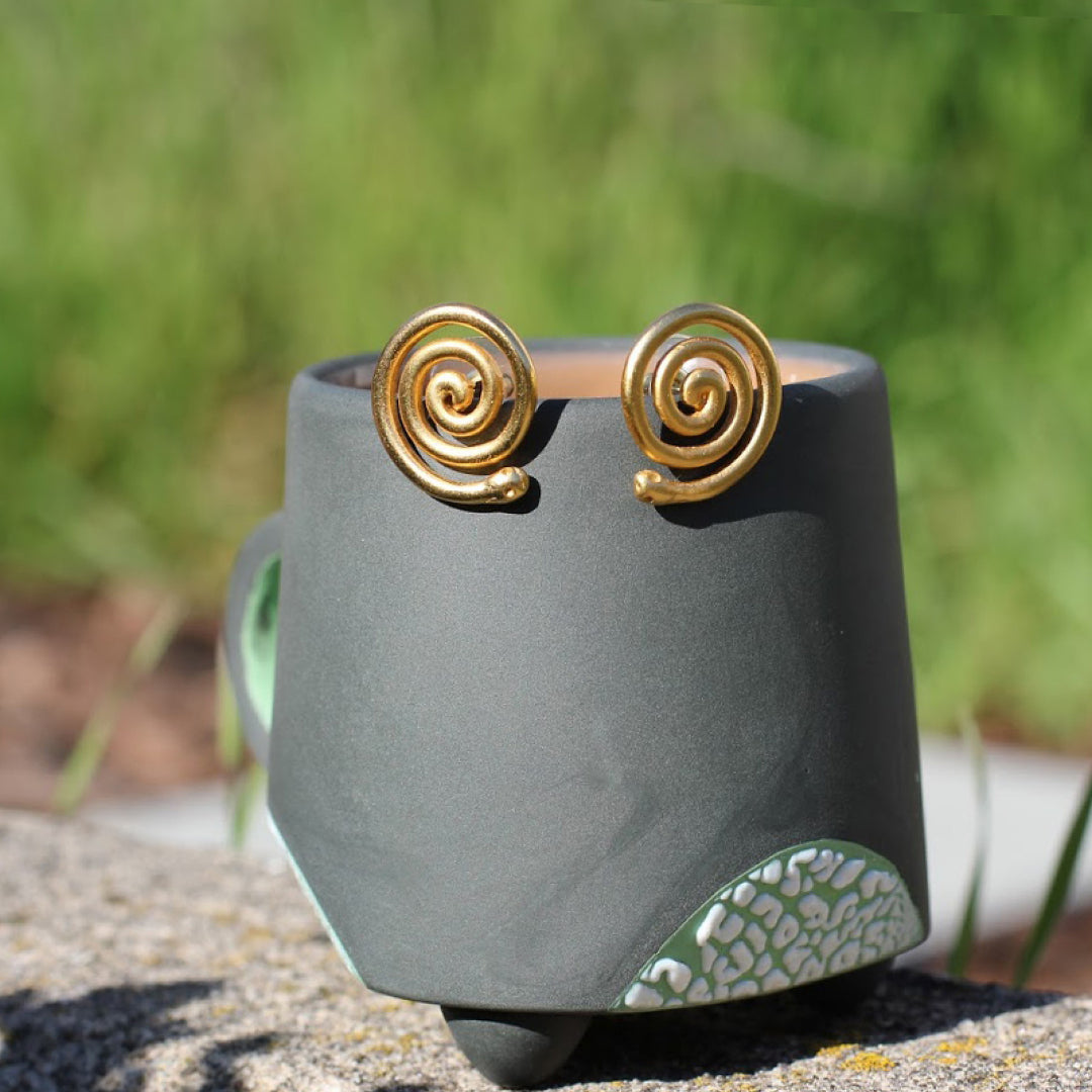 Minimalist Spiral Earrings