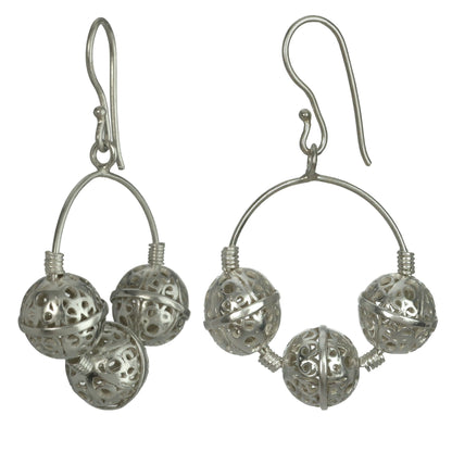 Persian Filigree .950 Silver Handmade Earrings