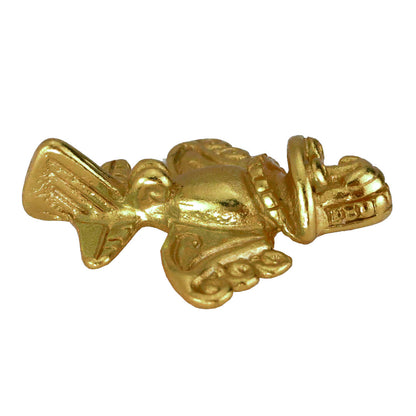 Ancient Aliens Jewelry Collection - 24k Gold Plated Aircraft-7 Pendant by ACROSS THE PUDDLE