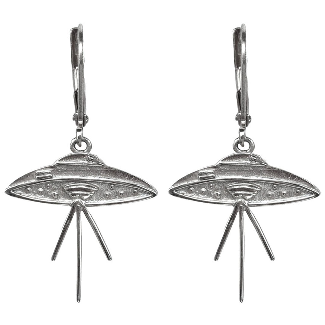 Collectible Elvis Flying Saucer UFO Earrings by ACROSS THE PUDDLE