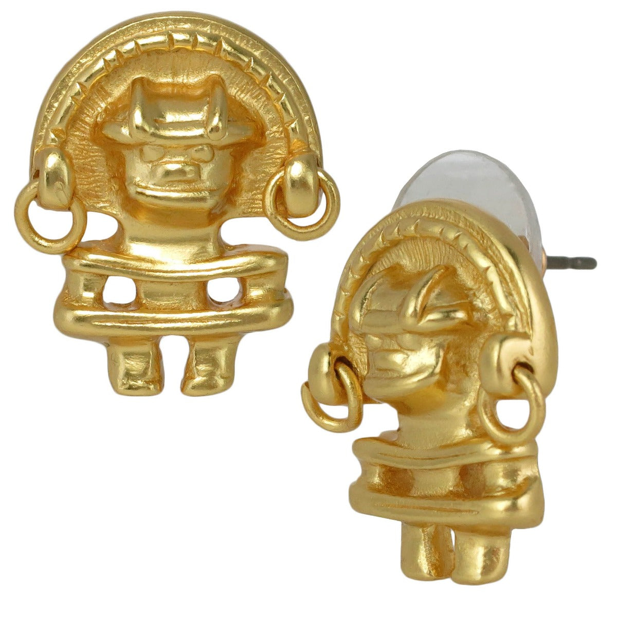 Tairona Anthropomorphic Figure with Diadem (S) Earrings