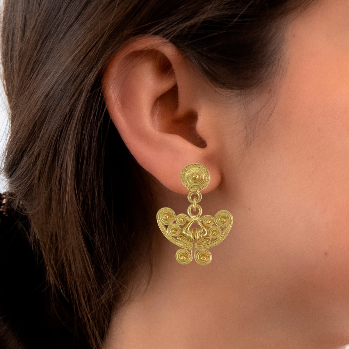 Spirals Butterfly Dangle Earrings