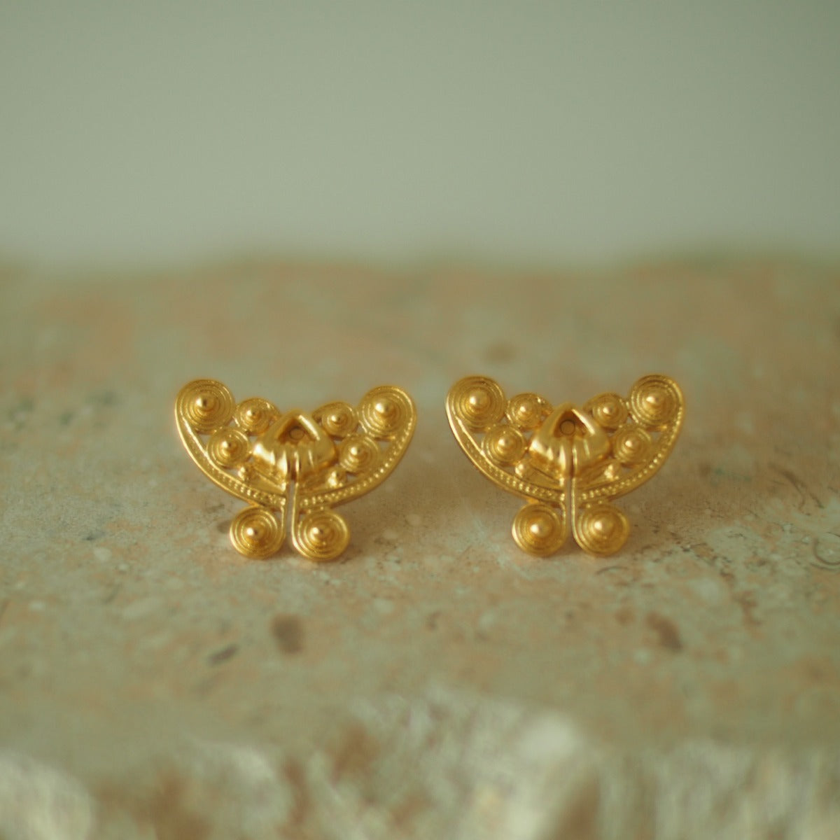 Spirals Butterfly Stud Earrings