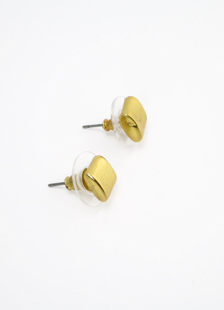 Minimalist Gold Square 24k GP Earrings 