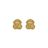 Tairona Embossed Frog Stud (XS) Earrings by ACROSS THE PUDDLE