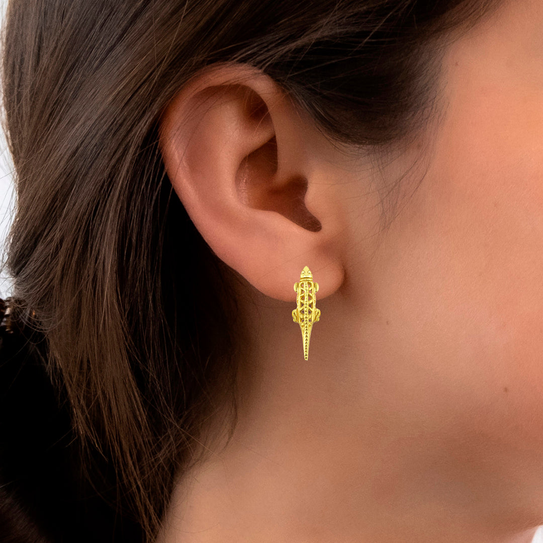 Crocodile Drop Earrings