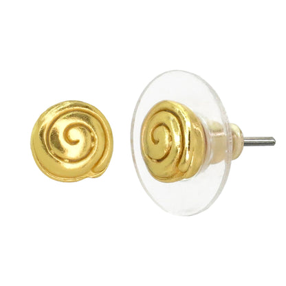 Minimalist Spiral Stud Earrings