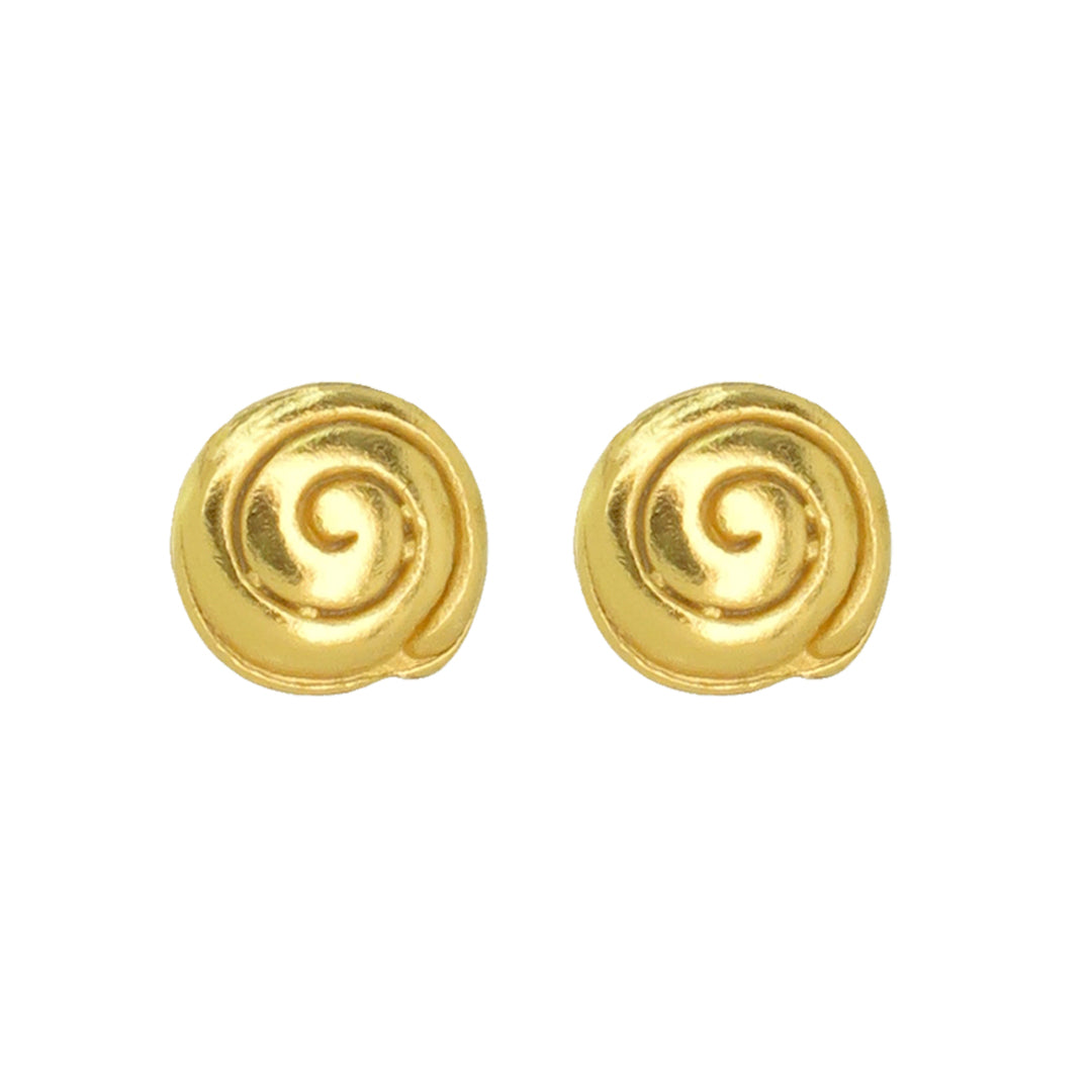Minimalist Spiral Stud Earrings