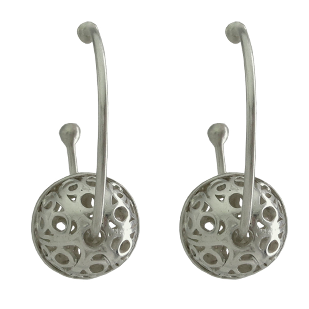 Persian Filigree .950 Silver Handmade Hoop Earrings