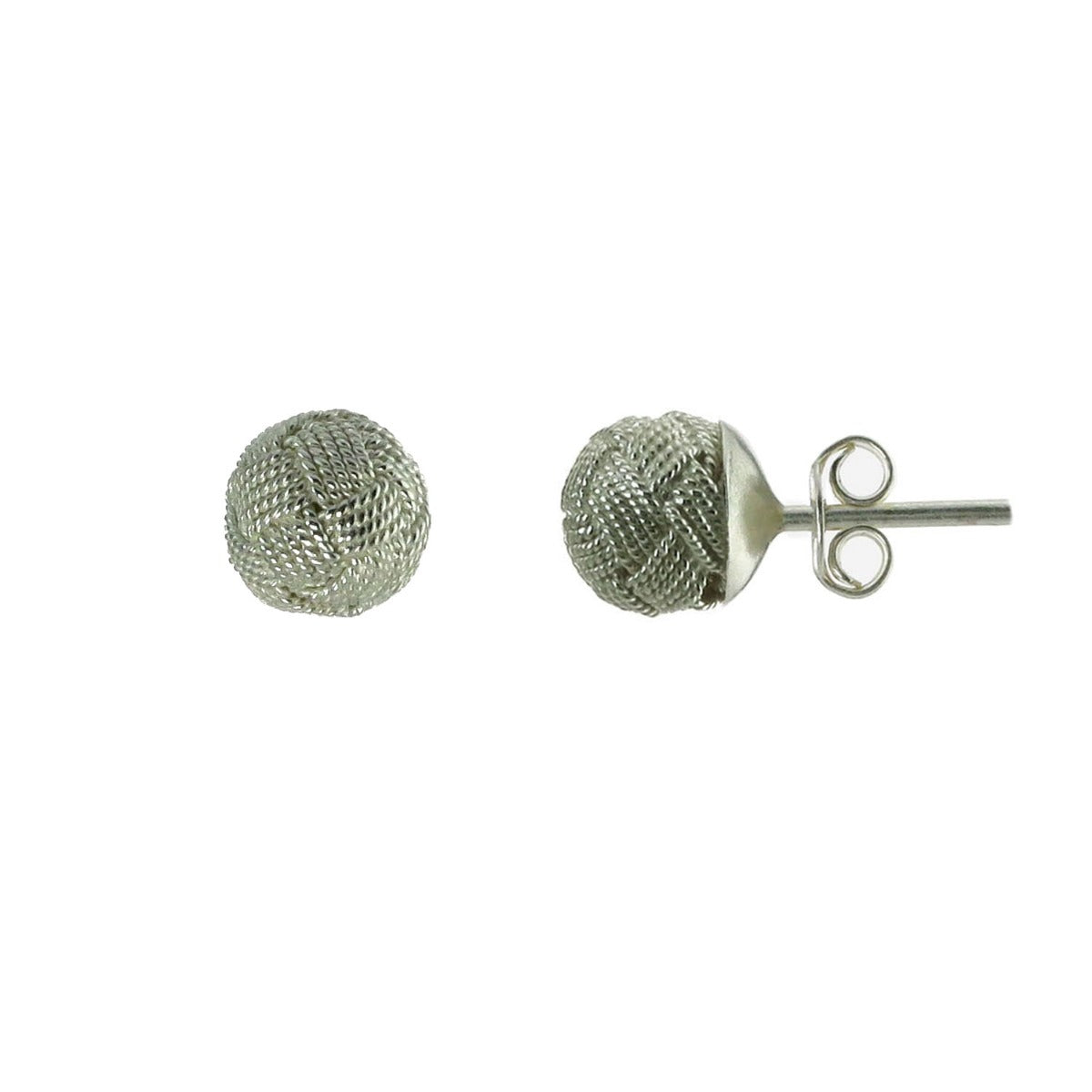 Filigree Ball 0.27&quot; (7 mm) 950 Silver Earrings