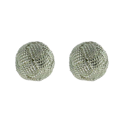 Filigree Ball 0.27&quot; (7 mm) 950 Silver Earrings