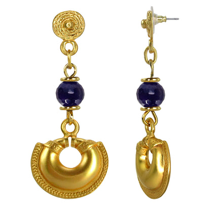 Crescent and Amehtyst Earrings