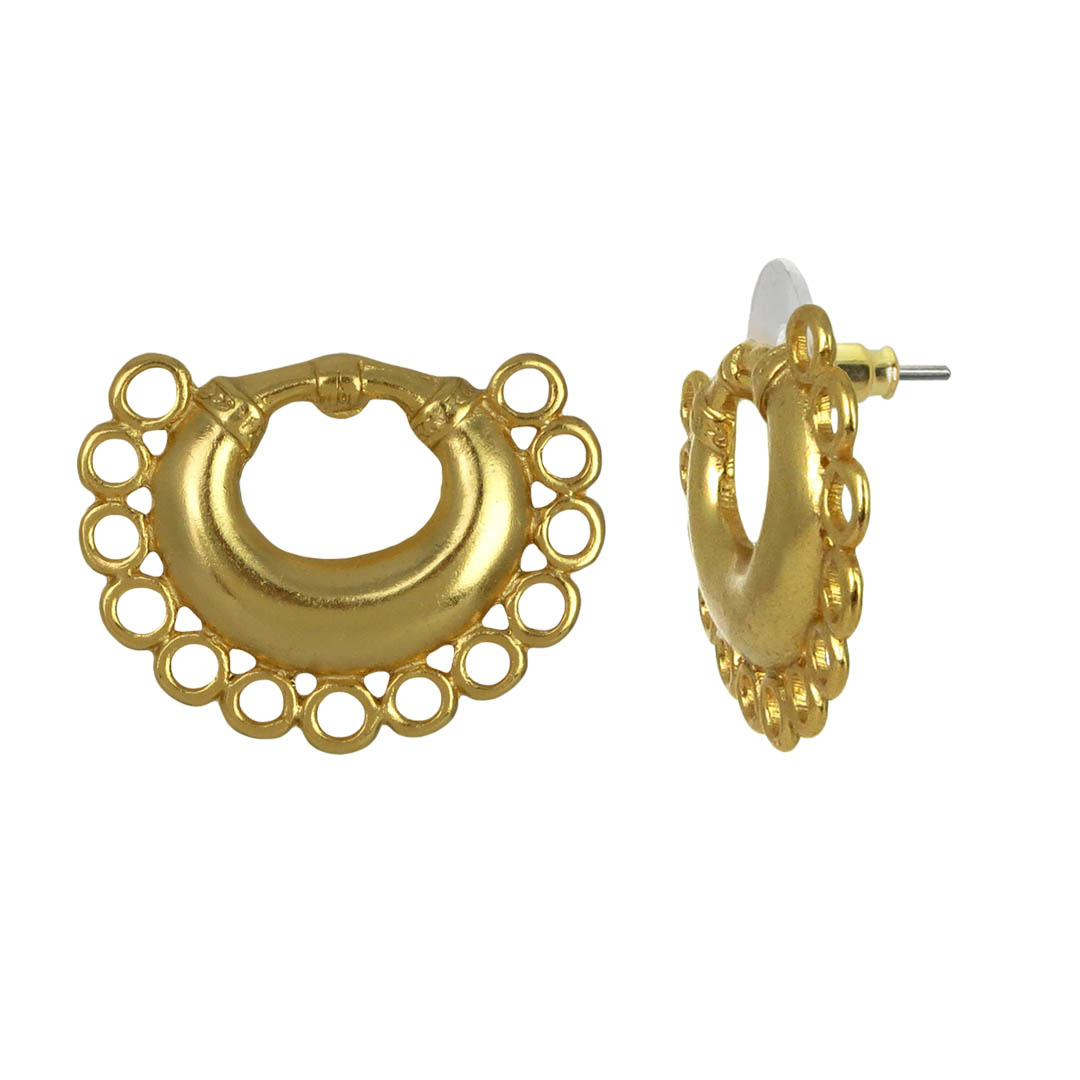 Gold Crescent Drop (M) Earrings
