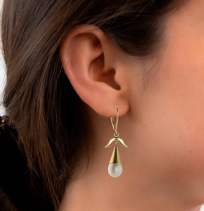Spanish Colonial Style Freshwater Pearls Earrings