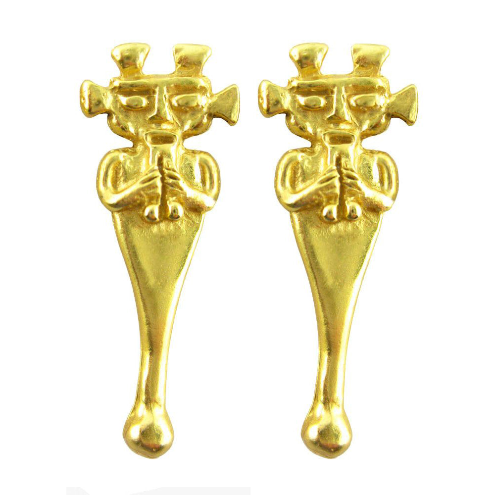 Elonged Figure Drop Earrings