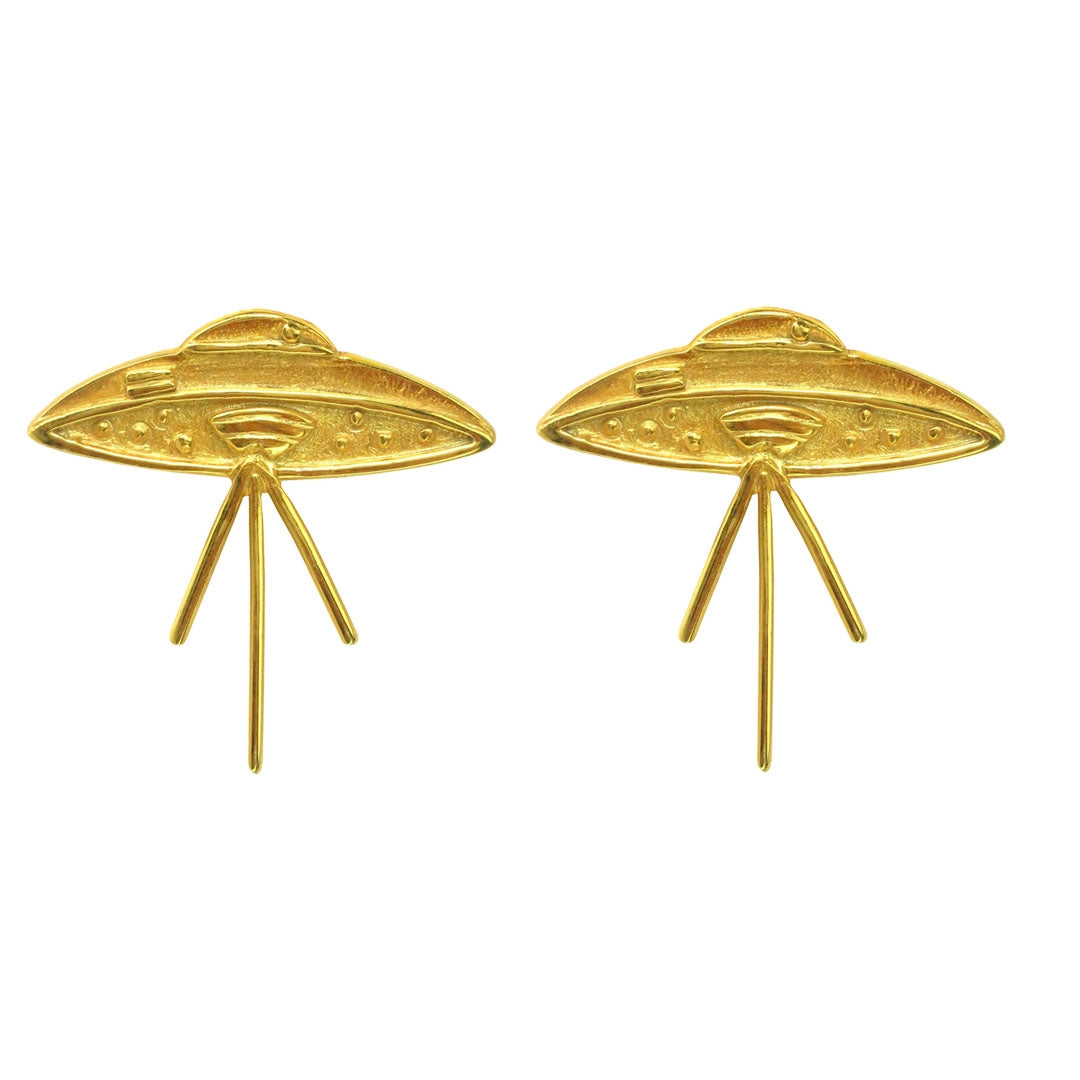 Collectible Elvis Flying Saucer UFO Earrings by ACROSS THE PUDDLE