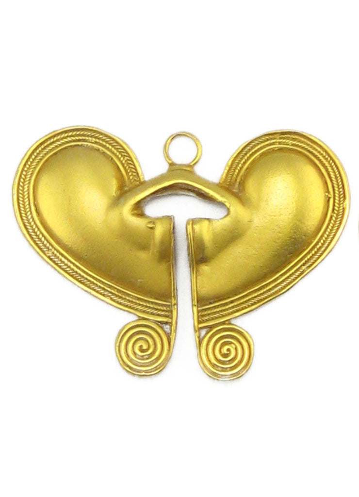 Pre-Columbian Convex Butterfly Nose Ring Pendant