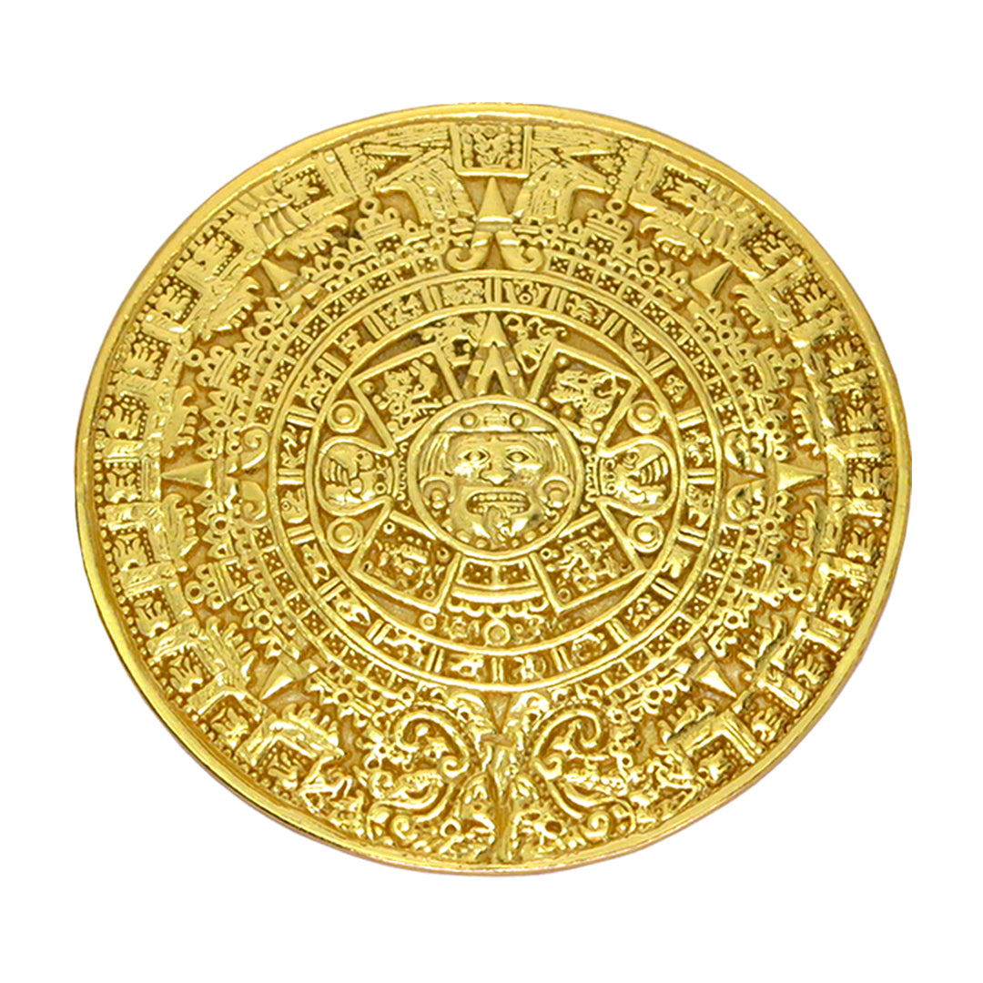 Aztec Solar Calendar Pin/Pendant by ACROSS THE PUDDLE