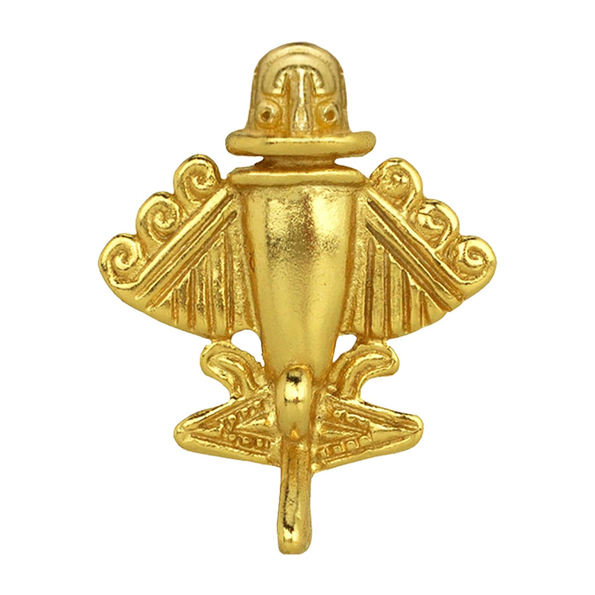 Ancient Aliens Jewelry Collection - 24k Gold Plated Aircraft-9 Pin with Military Clutch